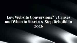 Low Website Conversions? 3 Causes and When to Start a 6-Step Rebuild in 2026